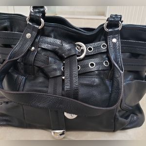 Leather shoulder bag